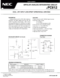 UPC812 (NEC) - DUAL J-FET INPUT LOW-OFFSET OPRERATIONAL AMPLIFIER